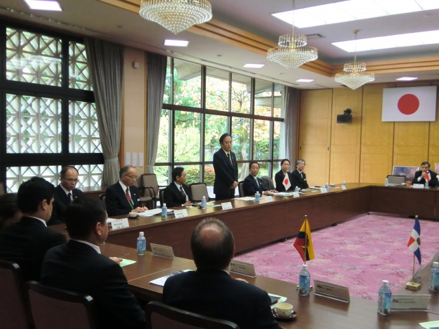 CIMG0109 H.E. Kiyoshi Ueda, Governor of Saitama Prefecture, during his welcome remarks to the Ambassadors of GRULAC.